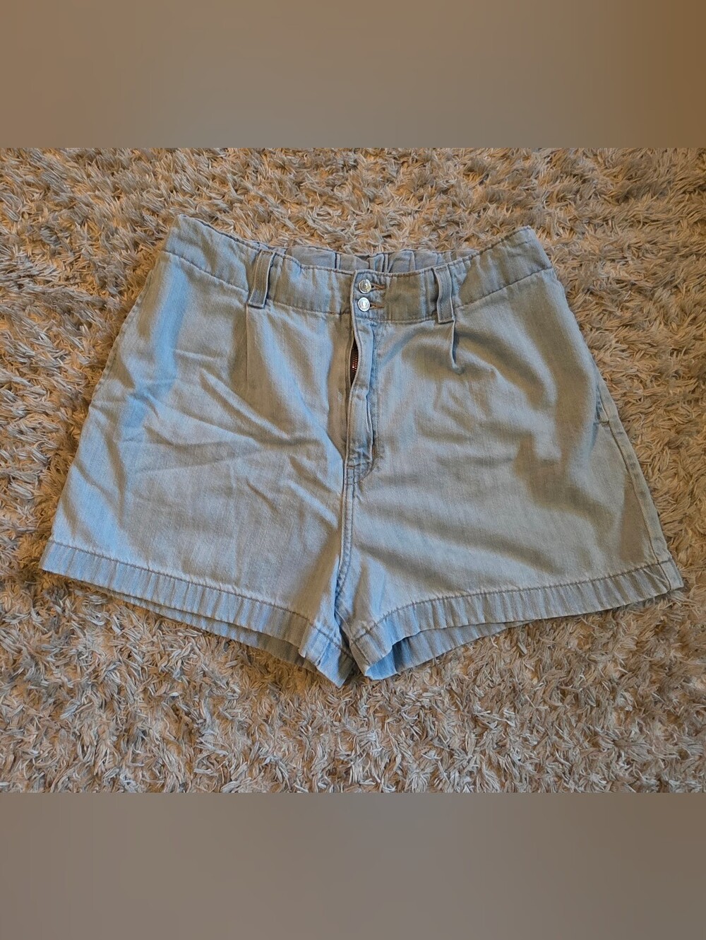 Denizen Levi Loose A Line Denim Mom Shorts Light Wash